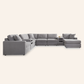 Modmax 8-Piece Sectional with Chaise & 2 Audio Consoles – Granite