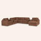 Modmax 8-Piece Sectional with Chaise & 2 Audio Consoles – Spice