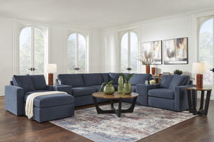 Modmax 9-Piece Sectional w/ 2 Storage Consoles & Ottoman – Ink