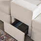 Modmax 8-Piece Sofa w/ 2 Storage Consoles & 3 Ottomans – Oyster