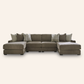 Pleasant Ridge 4-Piece Double Chaise Sectional w/ Storage Ottoman
