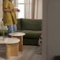 ARTICLE Sporo Travertine Side Table - Natural Oak