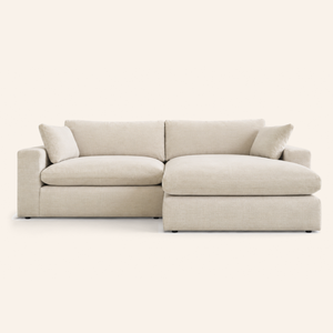 Siena Cloud 2-Piece Linen Modular Sofa Chaise