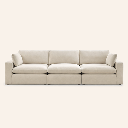 Siena Cloud 3-Piece Linen Modular Sofa