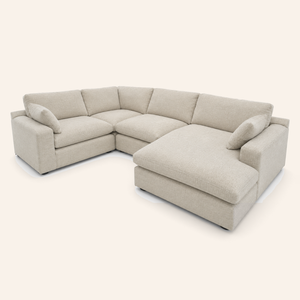 Siena Cloud 4-Piece Modular Sectional with Chaise