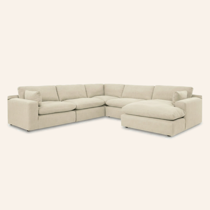 Siena Cloud 5-Piece Sectional with Chaise