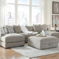 Weston 4-Piece Double Chaise Sectional w/ Storage Ottoman