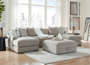 Weston 4-Piece Double Chaise Sectional w/ Storage Ottoman