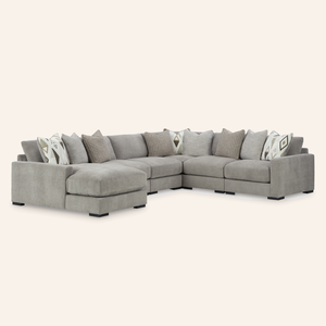 Weston 6-Piece Sectional with Chaise + Storage Ottoman