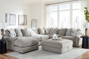 Weston 6-Piece Sectional with Chaise + Storage Ottoman