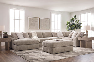 Wicklow 5-Piece Sectional with Chaise + Oversized Ottoman