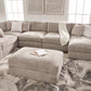 Wicklow 5-Piece Sectional with Chaise + Oversized Ottoman