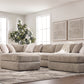 Wicklow 5-Piece Sectional with Chaise + Oversized Ottoman