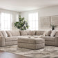 Wicklow 5-Piece Sectional w/ Oversized Ottoman