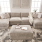 Wicklow 4-Piece Double Chaise Sectional w/ Oversized Ottoman