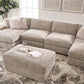 Wicklow 4-Piece Double Chaise Sectional w/ Oversized Ottoman